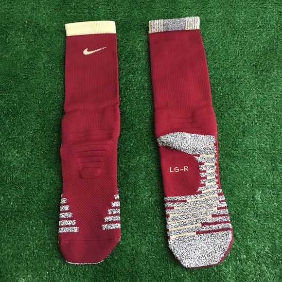 NEW NIKE GRIP FOOTBALL SOCKS GARNET “VEGAS GOLD” BEIGE TEAM EXCLUSIVE LARGE - Picture 3 of 7